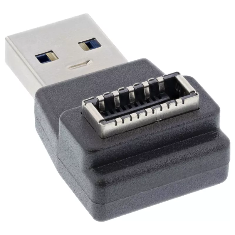 InLine USB 3.2 adapter, USB-A-pistik sisemise USB-E esipaneeli pesasse