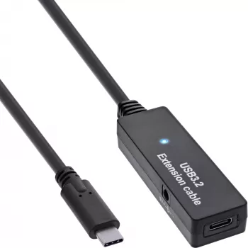 InLine USB 3.2 Gen.1 aktiivne pikendus, USB-C isane USB-C emasele, 5m