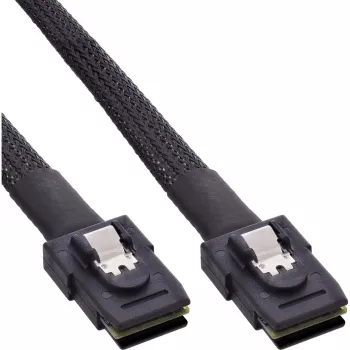 InLine SAS-kaabel sisemine Mini-SAS SFF-8087 kuni Mini-SAS SFF-8087, külgribaga, 0,75m