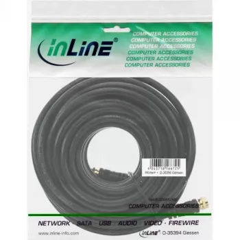 SAT-kaabel Premium InLine 69315P 15 m 2x varjestatud 2x F-isane must