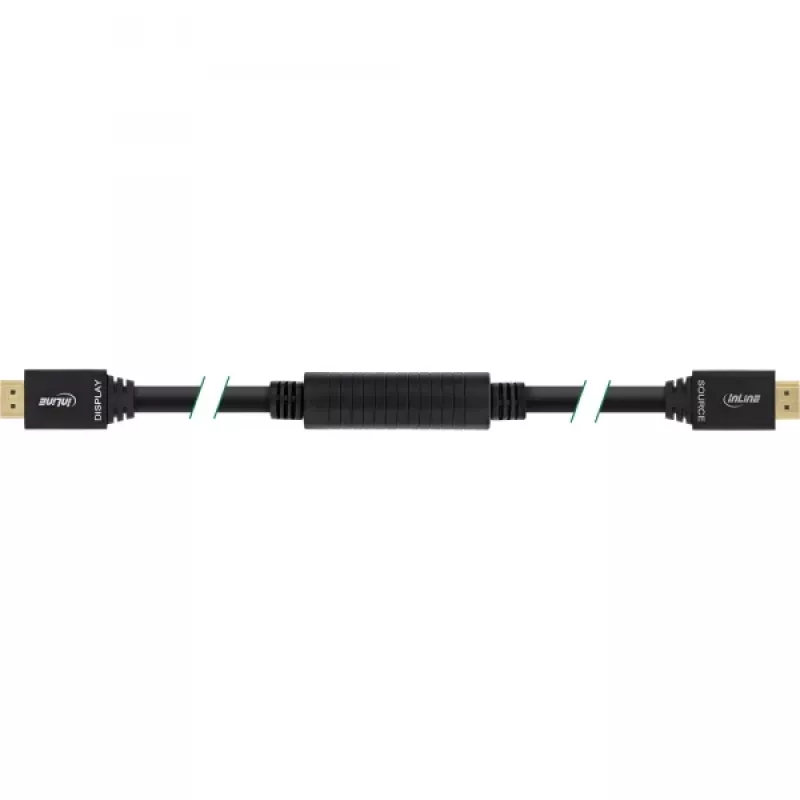 InLine aktiivne High Speed HDMI-kaabel Ethernetiga, isane-isane, must, kullatud kontaktid, 30 m