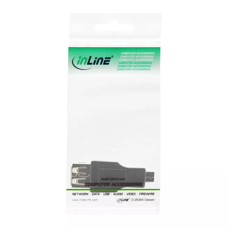 InLine Micro USB OTG adapter Micro-B-pistik – USB A-pesa