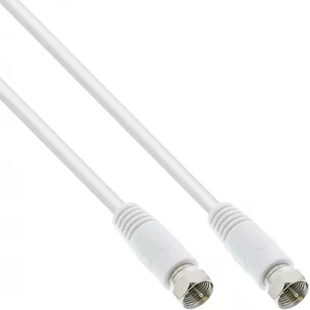 InLine SAT-kaabel 2× varjestatud ülimadala kaoga 2× F-isane >75 dB valge 3 m