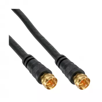 InLine SAT kaabel Premium 2x varjestatud 2x F-isane >85dB must 1m