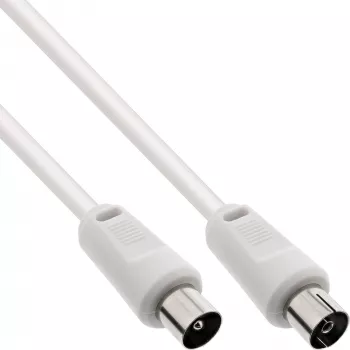 InLine antennikaabel 2x varjestatud ülimadal kadu >75dB valge 3m