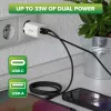 InLine USB toiteplokk, laadija, USB-A + USB USB-C, 33 W, PD + QC