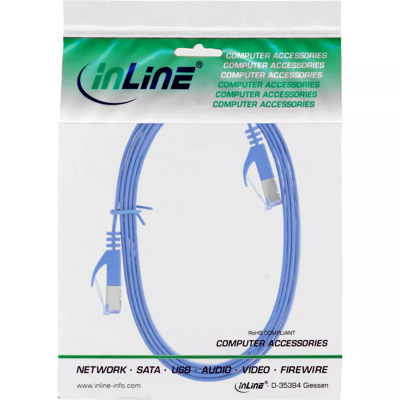 InLine lame paigalduskaabel, U/FTP, Cat.6A, sinine, 3m