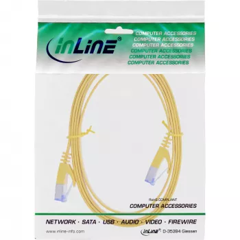 InLine lame patch-kaabel, U/FTP, Cat.6A, kollane, 2 m