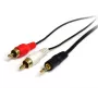 StarTech.com 3 jala pikkune stereohelikaabel – 3,5 mm isane 2x RCA isasele
