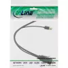 InLine HDMI M DisplayPort F muundurkaabel, 4K, must/kuldne, 0,3 m