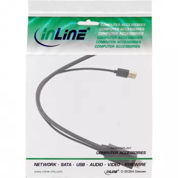 InLine HDMI M DisplayPort F muundurkaabel, 4K, must/kuldne, 0,3 m