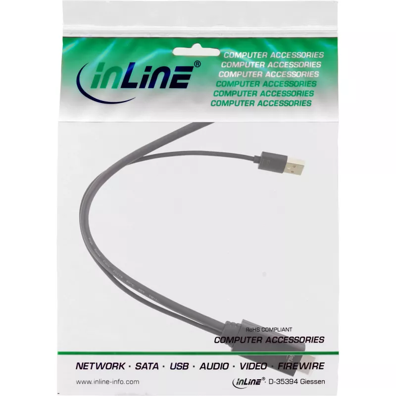 InLine HDMI M DisplayPort F muundurkaabel, 4K, must/kuldne, 0,3 m