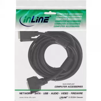 InLine DVI-D kaabel 24+1 M/F, Dual Link, 2 ferriitsüdamikku, 5 m