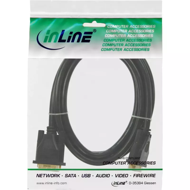 InLine DVI-D kaabel Premium 24+1 isane/isane Dual Link kullatud 20m