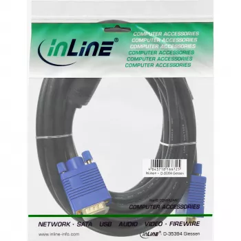 InLine S-VGA kaabel Premium 15HD isane/isane must 15 m