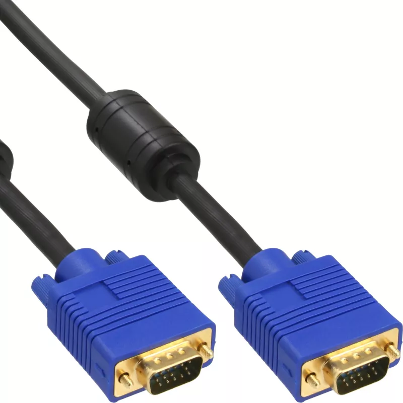 InLine S-VGA kaabel Premium 15HD isane / isane must 10m