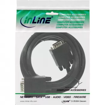 S-VGA kaabel InLine 17723B 15HD isane isane must 7 m