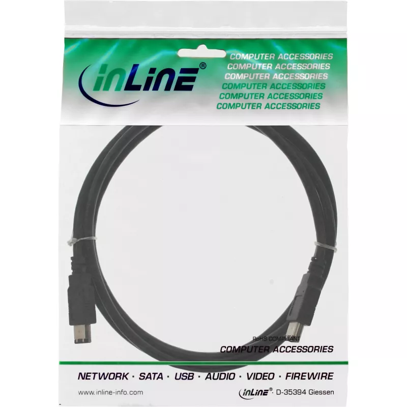 InLine FireWire 400 1394 kaabel 6 Pin isane / isane 0,5 m