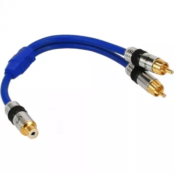 InLine RCA Y-kaabel Premium 1x RCA emane / 2x RCA isane kullatud 0,25 m