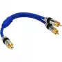 InLine RCA Y-kaabel Premium 1x RCA emane / 2x RCA isane kullatud 0,25 m