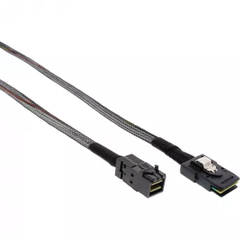 InLine Mini SAS HD kaabel SFF-8643–SFF-8087, külgribaga, 1 m