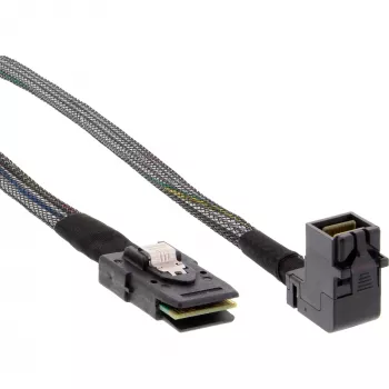 InLine Mini SAS HD kaabel SFF-8643 nurga all SFF-8087-le koos sidebandiga 0,5 m