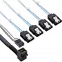 InLine Mini SAS HD kaabel SFF-8643 nurgaga 4x SATA + Sideband 1m