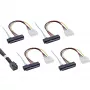 InLine Mini SAS HD kaabel SFF-8643 4x SFF-8482 + toide 0.5m