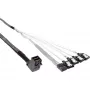 InLine Mini SAS HD kaabel SFF-8643 nurga all 4x SATA + Sideband 0,5m