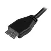 StarTech.com Õhuke Micro USB 3.0 kaabel - M/M - 15cm (6tolli), 0,15 m, USB A, Micro-USB B, USB 3.2 Gen 1 (3.1 Gen 1), Isane/Isane, Must