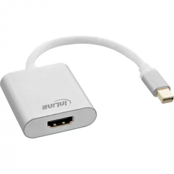 InLine Mini DisplayPort HDMI adapter alumiiniumist heliga 4K/60Hz 17193W
