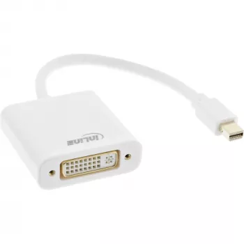 InLine Mini DisplayPort isane / DVI-D 24+1 adapter emane valge, 0,15 m