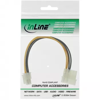 InLine emaplaadi toitekaabli adapter 5,25-tolline / 4 kontakti 12 V 0,20 m