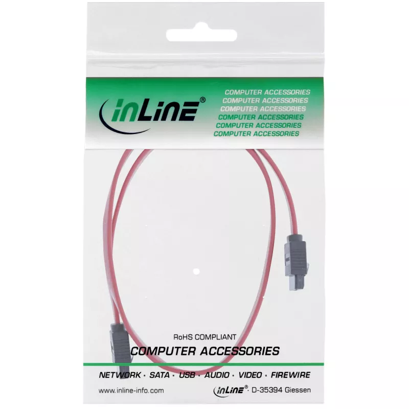 InLine SATA 6Gb/s kaabel lukustitega 0,75 m