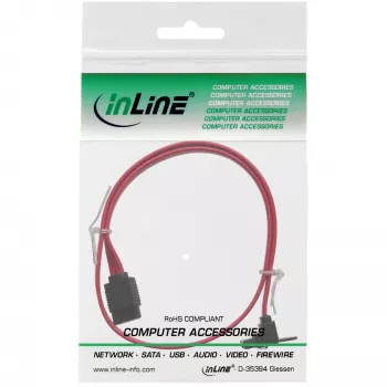 InLine SATA 6Gb/s kaabel riividega, nurga all, 0,5 m