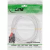 InLine helikaabel 2x RCA isane / 3,5 mm stereopistik isane valge/kuldne 1,5 m