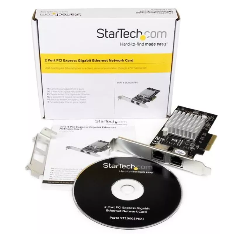 StarTech.com kahe pordiga PCI Express (PCIe x4) Gigabit Etherneti serveriadapteri võrgukaart - Intel i350 NIC