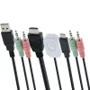 InLine KVM-lüliti, 2-pordiline, USB-C + HDMI HDMI-le, 4K, heliga, integreeritud kaabel