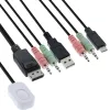 InLine KVM-lüliti, 2 pordiga, USB-C+DP DisplayPortile, 4K, heli, integreeritud kaabel