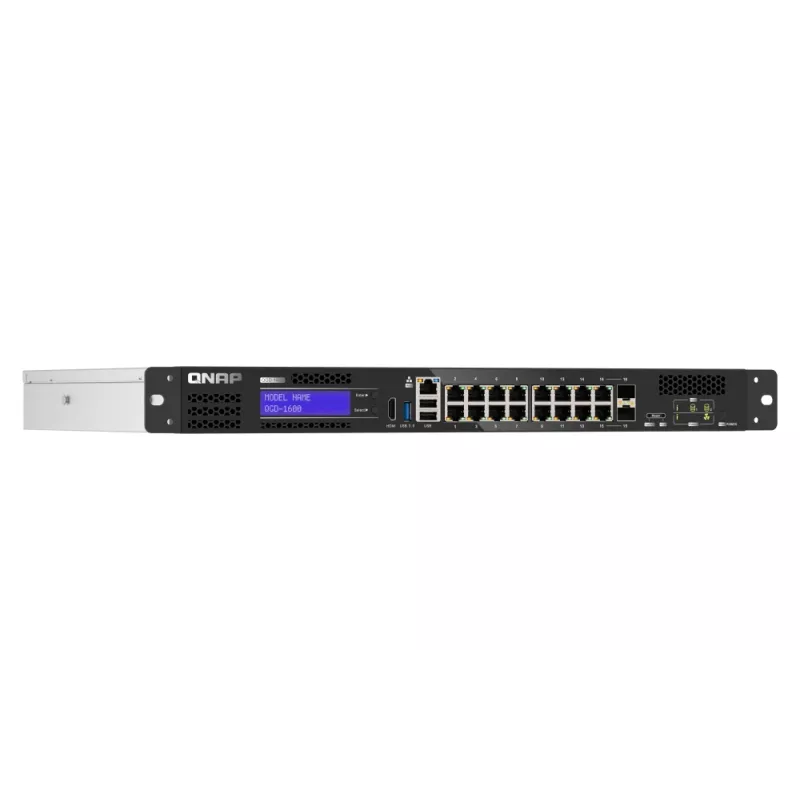 QNAP QGD-1600 Hallatav Gigabit Ethernet (10/100/1000) 1U Must, Hall