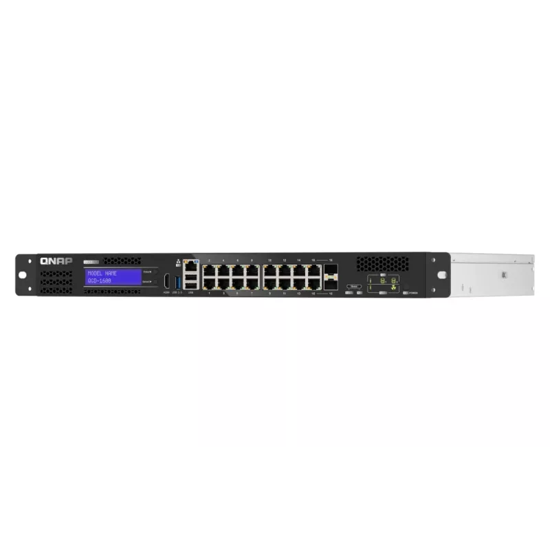 QNAP QGD-1600 Hallatav Gigabit Ethernet (10/100/1000) 1U Must, Hall