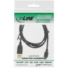 InLine Micro USB 2.0 kaabel USB Type A-pistik / Micro-B-pistik, must, 0,3 m