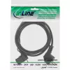 InLine toitekaabel, CEE 7/7 nurga all / 3 kontaktiga IEC C13 vasakule nurga all, must, 0,3 m