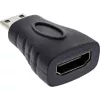 InLine HDMI adapter, HDMI A-pesa / HDMI C isane, 4K/60Hz, kullatud
