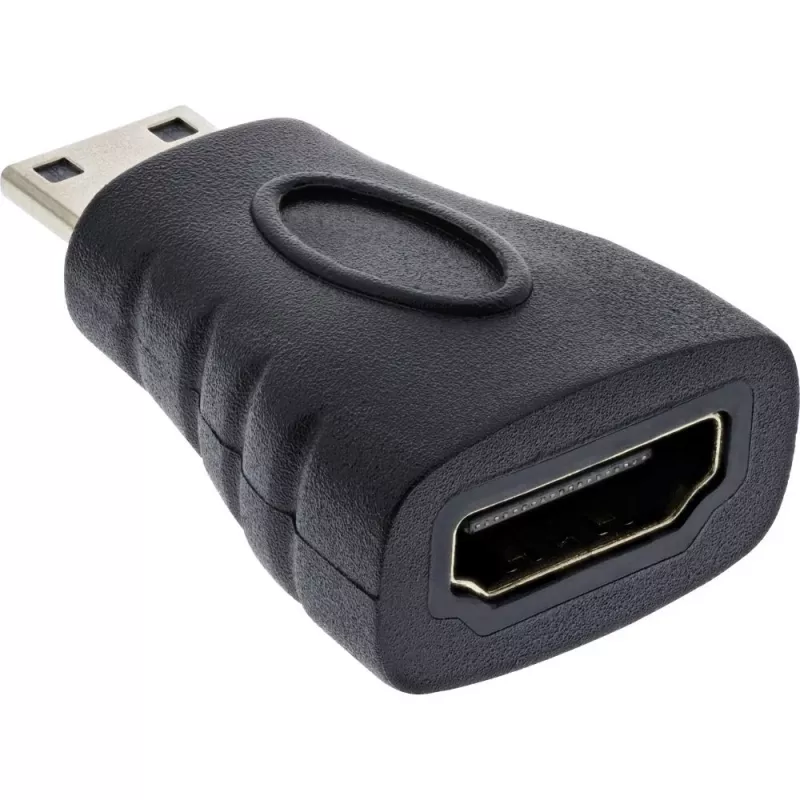 InLine HDMI adapter, HDMI A-pesa / HDMI C isane, 4K/60Hz, kullatud