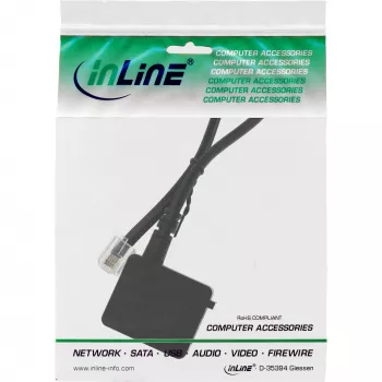 InLine TAE adapterkaabel RJ11 6P4C isane TAE-F Saksa emane 0.2m