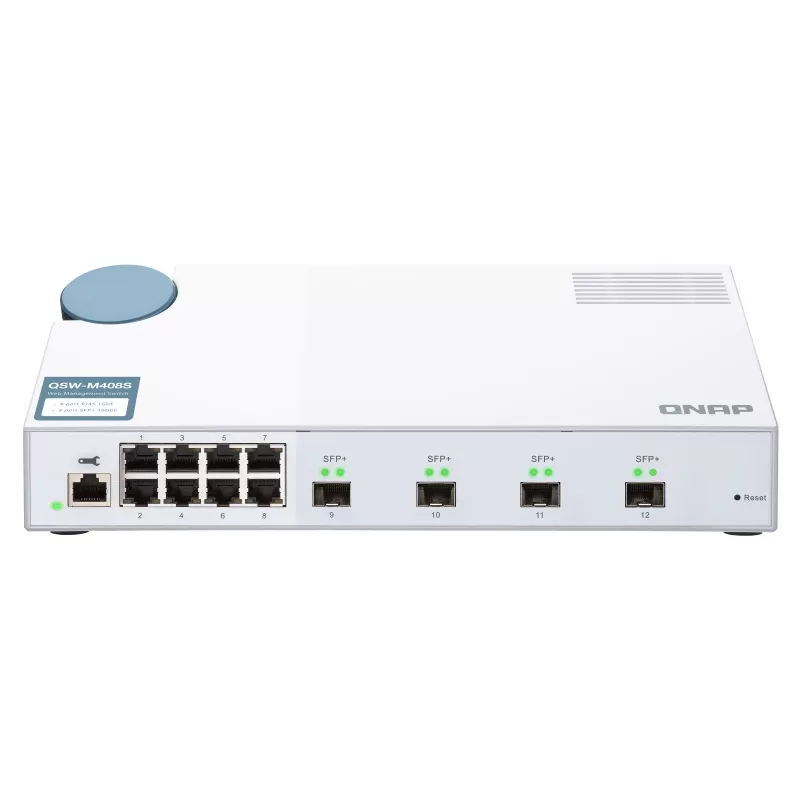 QNAP QSW-M408S võrgulüliti Hallatav L2 Gigabit Ethernet (10/100/1000) Valge