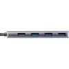 InLine USB 3.2 jaotur, USB-C - 4x USB A 10 Gb/s, alumiinium, hall
