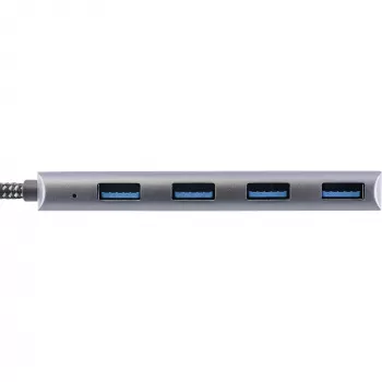 InLine USB 3.2 jaotur, USB-C - 4x USB A 10 Gb/s, alumiinium, hall