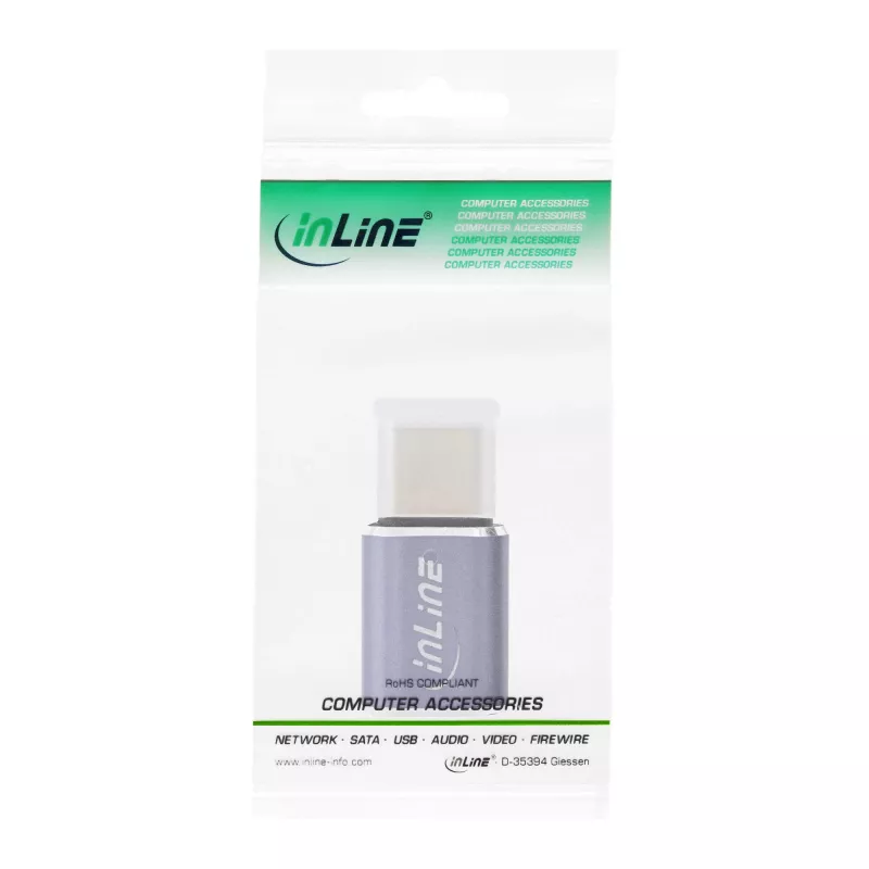 InLine USB4-adapter USB-C-isane/emane alumiiniumist hall 35900A